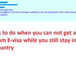 Why can not get a new Vietnam E-visa inside the country