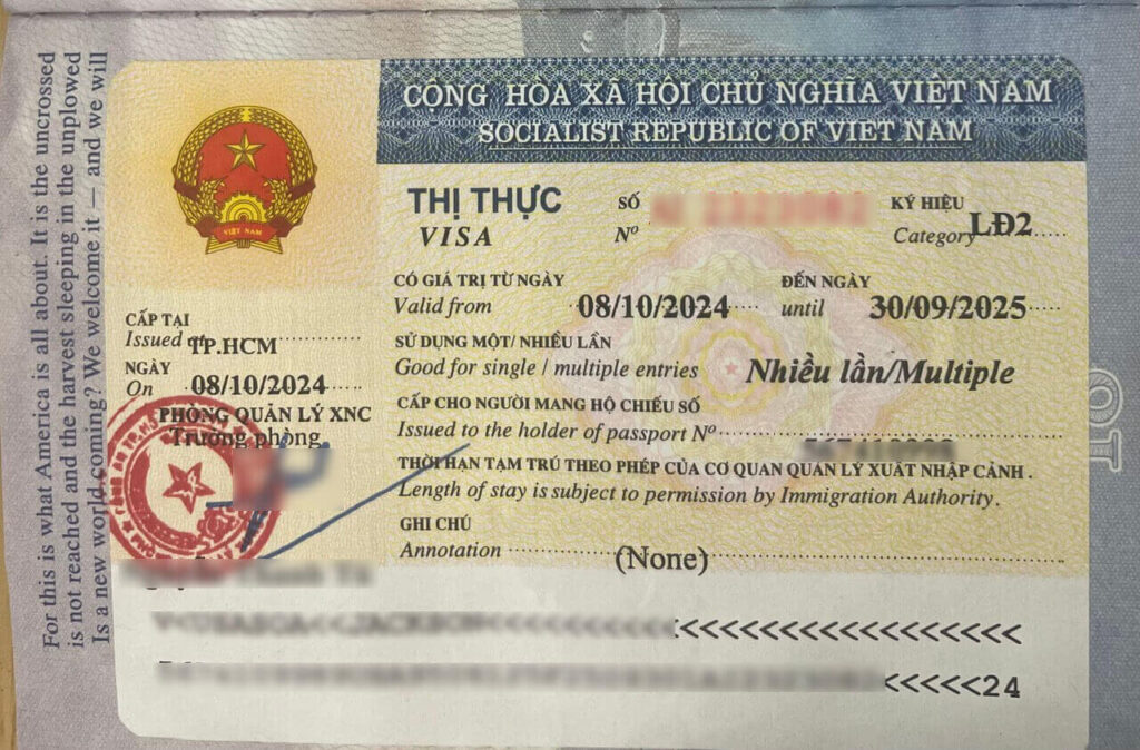 visa LD cho người Ấn Độ